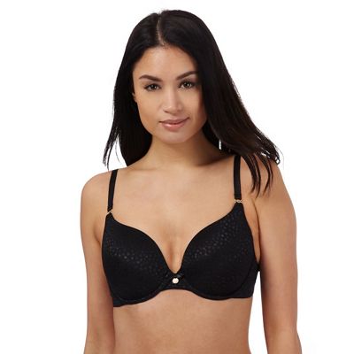 The Collection Black spot embroidered 'Perfect Fit' t-shirt bra
